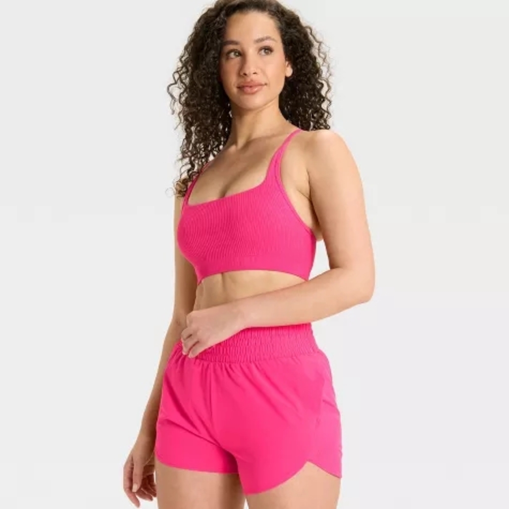 Women's Seamless Ribbed Light Support Sports Bra - All In Motion - Picture 2 of 3